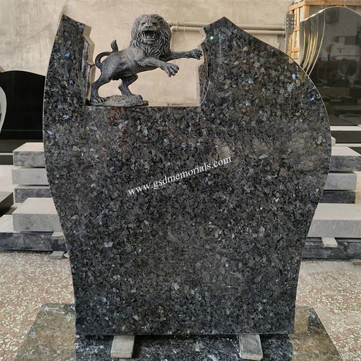 Kék Gyöngy személyre szabott faragott oroszlán fejkő